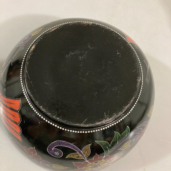 Australian Aboriginal Dot Painting Wood Bowl - Picture 6 of 6